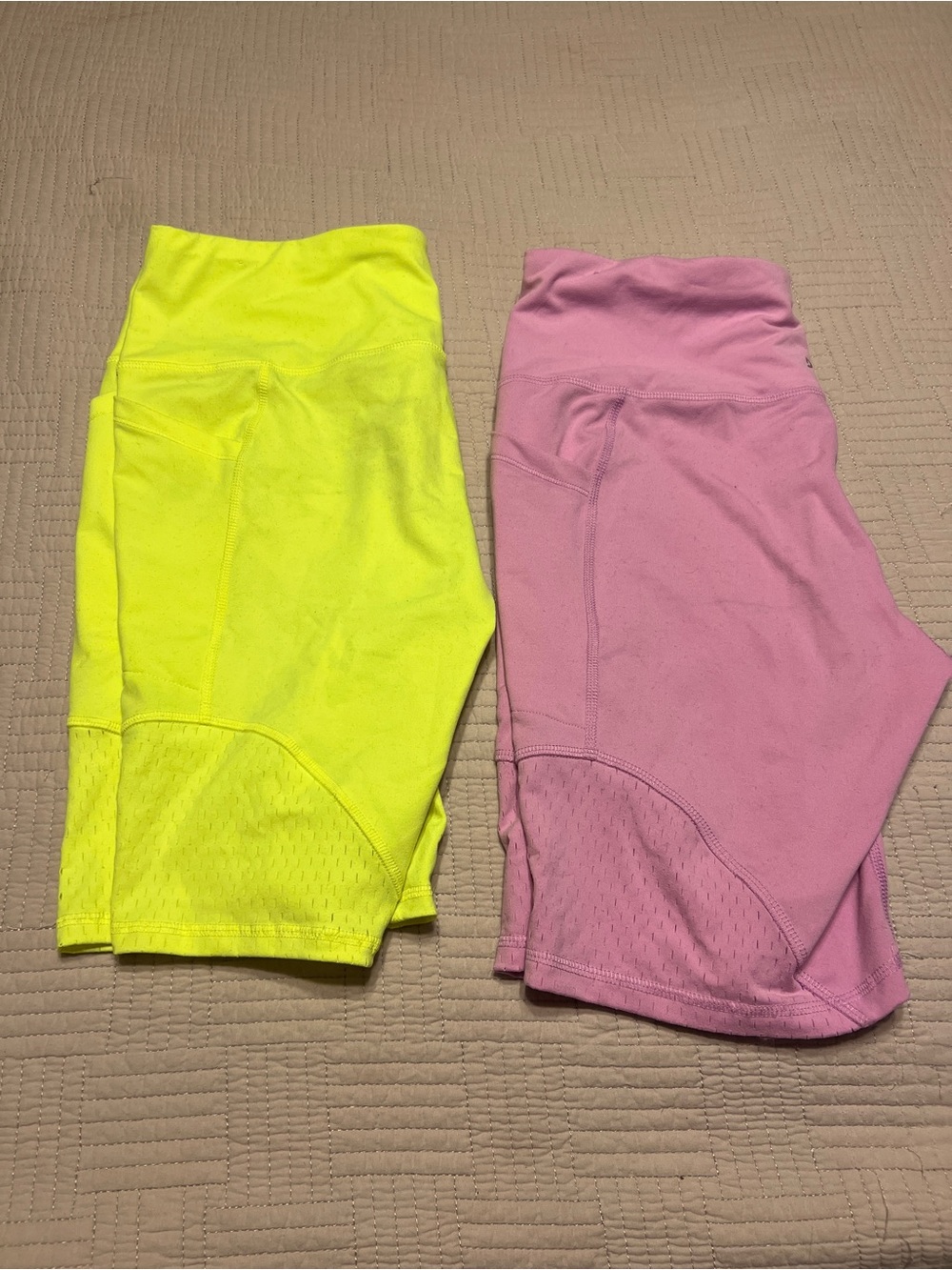 DSG Women’s Active Bike Shorts - Neon Yellow & Lavender